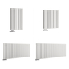 Radiatore di Design Orizzontale Bianco 635mm con Attacchi Centrali Revive Caldae - Disponibile in Diverse Misure