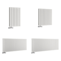 Radiatore di Design Orizzontale Bianco 635mm con Attacchi Centrali Revive Caldae - Disponibile in Diverse Misure
