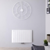 Radiatore di Design Orizzontale Bianco in Alluminio - 600 x 945mm - 1153W - Aurora