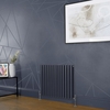Radiatore di Design Orizzontale Blu (Regal Blue) - Colonne Ovali - Revive