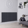 Radiatore di Design Orizzontale Doppio - Antracite - 800mm x 1652mm - 3152 Watt