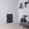 Radiatore di Design Orizzontale Doppio - Antracite - 800mm x 590mm - 1126 Watt