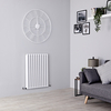 Radiatore di Design Orizzontale Doppio - Bianco - 800mm x 590mm - 1126 Watt