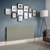 Radiatore di Design Orizzontale Doppio - Verde Salvia - 635mm x 1416mm - 2236 Watt