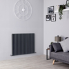 Radiatore di Design Orizzontale Doppio- Antracite - 800mm x 1000mm - 1914 Watt