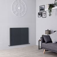 Radiatore di Design Orizzontale Doppio- Antracite - 800mm x 1000mm - 1914 Watt