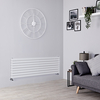 Radiatore di Design Orizzontale Doppio 1392W - 472 x 1400mm - Bianco - Revive