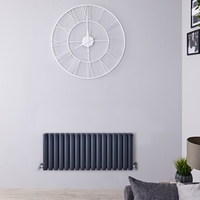 Radiatore di Design Orizzontale Doppio Antracite - 400 x 1000mm - 1052W - Revive