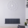 Radiatore di Design Orizzontale Doppio Antracite - 400 x 1180mm - 1238W - Revive