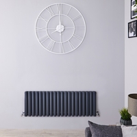Radiatore di Design Orizzontale Doppio Antracite - 400 x 1180mm - 1238W - Revive