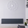 Radiatore di Design Orizzontale Doppio Antracite - 400 x 1647mm - 1138W - Revive