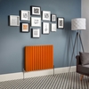Radiatore di Design Orizzontale Doppio Arancione Revive - Disponibile in Diverse Misure