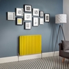 Radiatore di Design Orizzontale Doppio Giallo Revive - Disponibile in Diverse Misure