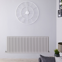 Radiatore di Design Orizzontale Doppio Grigio Chiaro - 635 x 1647mm - 2609W - Revive