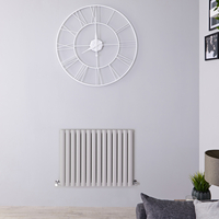 Radiatore di Design Orizzontale Doppio Grigio Chiaro - 635 x 826mm - 1304W - Revive