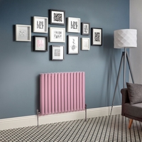 Radiatore di Design Orizzontale Doppio Rosa Revive - Disponibile in Diverse Misure