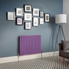Radiatore di Design Orizzontale Doppio Viola Revive - Disponibile in Diverse Misure