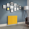 Radiatore di Design Orizzontale Giallo - Alto 635mm - Scelta di Larghezze - Delta