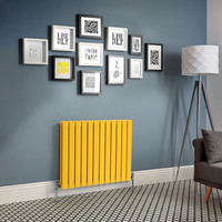 Radiatore di Design Orizzontale Giallo - Alto 635mm - Scelta di Larghezze - Delta