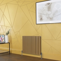 Radiatore di Design Orizzontale Giallo (Autumn Yellow) - Colonne Ovali - Revive