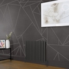 Radiatore di Design Orizzontale Grigio (Carbon Grey) - Colonne Ovali - Revive