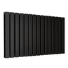 Radiatore di Design Orizzontale Piatto - 595mm x 1050mm - Doppio Pannello - Nero Opaco