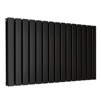 Radiatore di Design Orizzontale Piatto - 595mm x 1050mm - Doppio Pannello - Nero Opaco