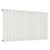 Radiatore di Design Orizzontale Piatto - 595mm x 1050mm - Pannello Singolo - Bianco