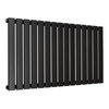 Radiatore di Design Orizzontale Piatto - 595mm x 1050mm - Pannello Singolo - Nero Opaco
