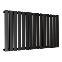 Radiatore di Design Orizzontale Piatto - 595mm x 1050mm - Pannello Singolo - Nero Opaco