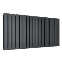 Radiatore di Design Orizzontale Piatto - 595mm x 1260mm - Doppio Pannello - Antracite