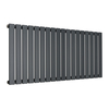 Radiatore di Design Orizzontale Piatto - 595mm x 1260mm - Pannello Singolo - Antracite