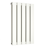 Radiatore di Design Orizzontale Piatto - 595mm x 350mm - Doppio Pannello - Bianco