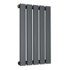 Radiatore di Design Orizzontale Piatto - 595mm x 350mm - Pannello Singolo - Antracite
