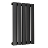 Radiatore di Design Orizzontale Piatto - 595mm x 350mm - Pannello Singolo - Nero Opaco