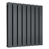 Radiatore di Design Orizzontale Piatto - 595mm x 360mm - Doppio Pannello - Antracite