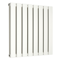 Radiatore di Design Orizzontale Piatto - 595mm x 560mm - Doppio Pannello - Bianco