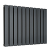 Radiatore di Design Orizzontale Piatto - 595mm x 770mm - Doppio Pannello - Antracite