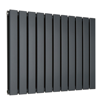 Radiatore di Design Orizzontale Piatto - 595mm x 770mm - Doppio Pannello - Antracite