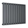 Radiatore di Design Orizzontale Piatto - 595mm x 770mm - Pannello Singolo - Antracite