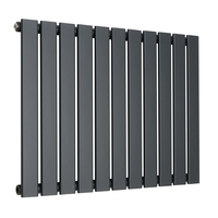 Radiatore di Design Orizzontale Piatto - 595mm x 770mm - Pannello Singolo - Antracite