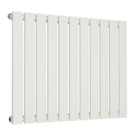 Radiatore di Design Orizzontale Piatto - 595mm x 770mm - Pannello Singolo - Bianco