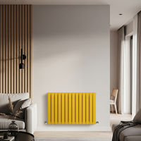 Radiatore di Design Orizzontale Piatto Giallo (Dandelion Yellow) - 635 x 980mm - Pannello Doppio - Delta