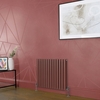 Radiatore di Design Orizzontale Rosso (Booth Red) - Colonne Ovali - Revive
