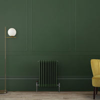 Radiatore di Design Orizzontale Tradizionale Triplo - Verde (Evergreen) - 600 x 425 x 100mm - Regent