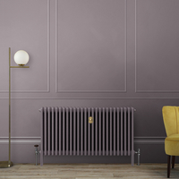 Radiatore di Design Orizzontale Tradizionale Triplo - Viola (Dahlia Purple) - Regent