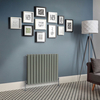 Radiatore di Design Orizzontale Verde Salvia - Alto 635mm - Scelta di Larghezze - Delta