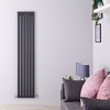 Radiatore di Design Verticale Antracite - 1600 x 354mm - 862W - Sloane