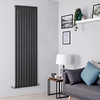 Radiatore di Design Verticale Antracite a Colonne Piatte - 1780mm x 630mm - (Pannello Singolo)