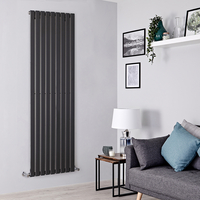 Radiatore di Design Verticale Antracite a Colonne Piatte - 1780mm x 630mm - (Pannello Singolo)